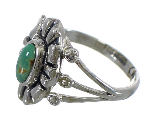 Turquoise Authentic Sterling Silver Ring Size 5-3/4 AX61221